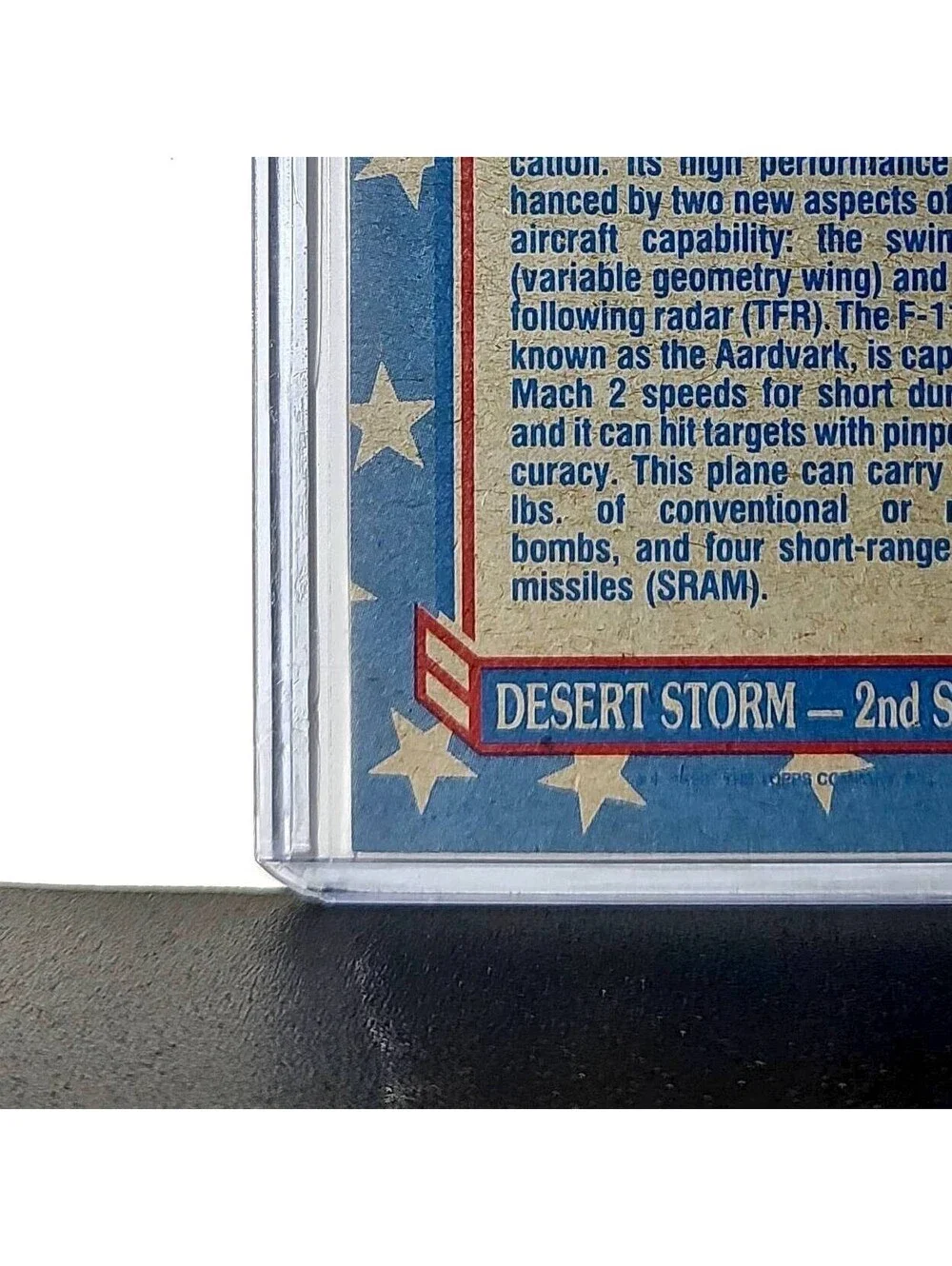 F-111 Aardvark 1991 Topps Desert Storm #133 Card